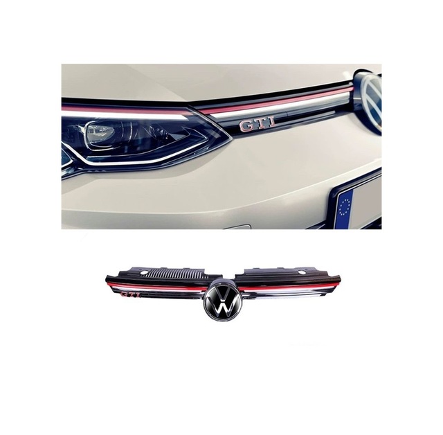 Autogp Vw Golf 8 Gti Ön Panjur Izgara Ledli Kırmızı Şerit 2020+ Agp-sm-glf8-grl-02