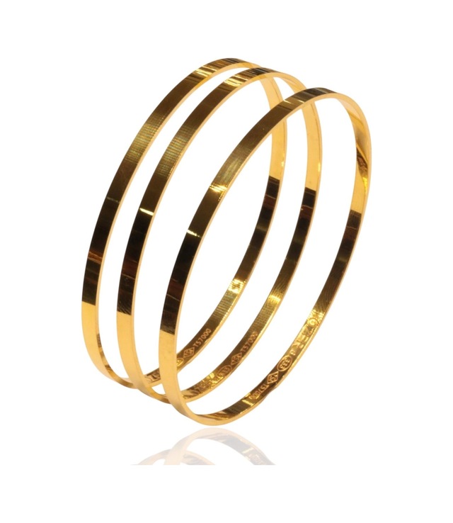 Altın Düz Desensiz Aynalı Bilezik