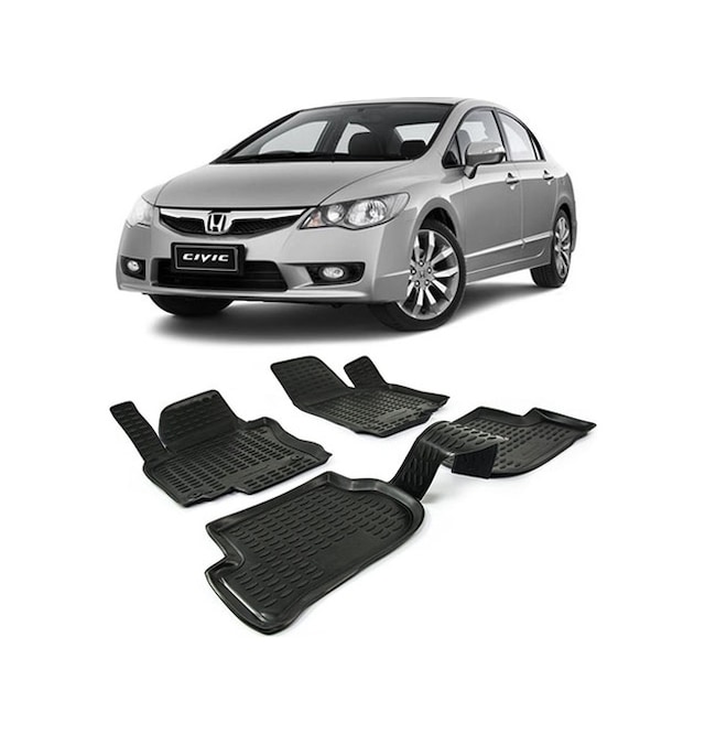 Honda Civic Fd6 2007-2012 Araca Özel 3D Havuzlu Paspas Gold