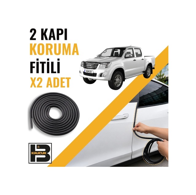 Toyota Hilux 2006-2015 Kapı Koruma Fitili-iki Kapı-siyah-bm1165