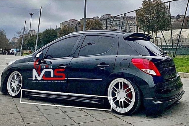 Peugeot 207 Uyumlu R Marşpiyel Sağ Sol Tk Fiberglass Boyasız