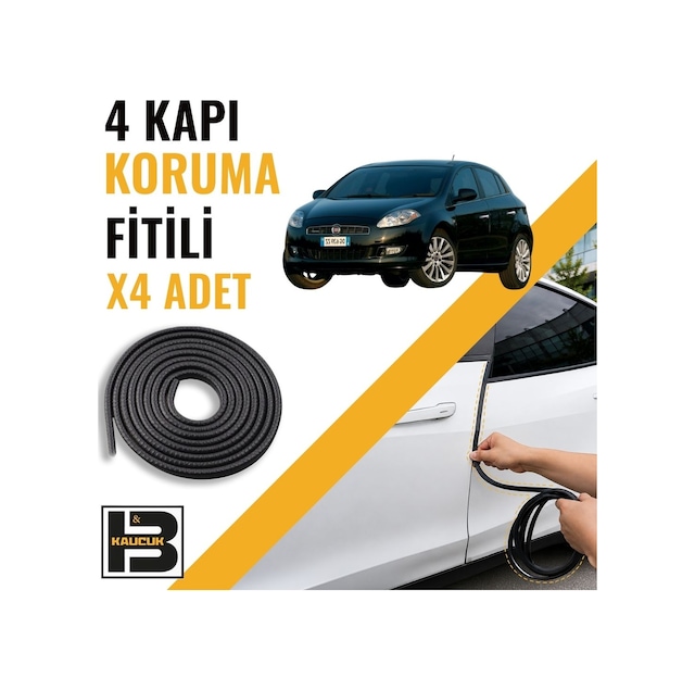 Fiat Bravo Kapı Koruma Fitili-4 Kapı-siyah-bm2565