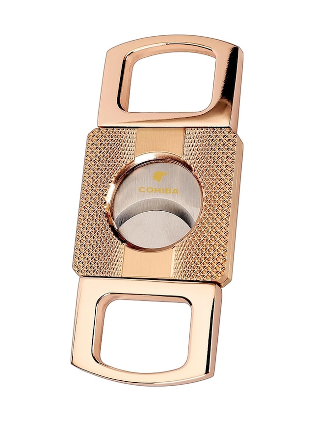 Cohiba Rose Gold Desenli Metal Puro Makası Kesici - Tr9336
