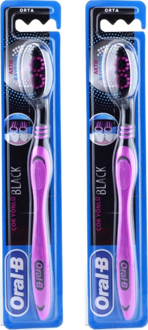 Oral-B Black Cavity Çok Yönlü Diş Fırçası 2 Adet