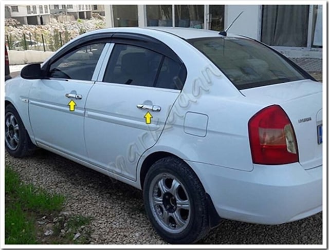 Db Chrome Hyundai Accent Era Kapı Kolu Nikelajı 4 Kapı P.Çelik