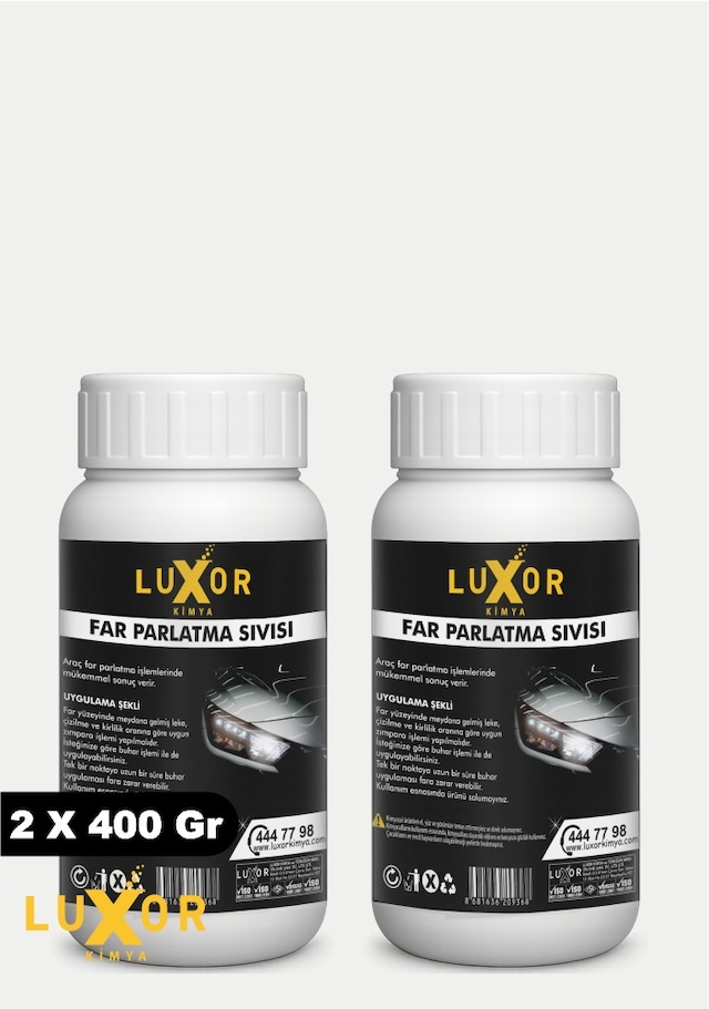 Luxor Kimya Far Temizleme & Far Parlatma Sıvısı Buharlı 2 x 400 GR