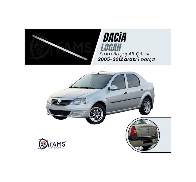Dacia Logan Uyumlu Krom Bagaj Alt Çıta 2005-2012 Arası P. Çelik