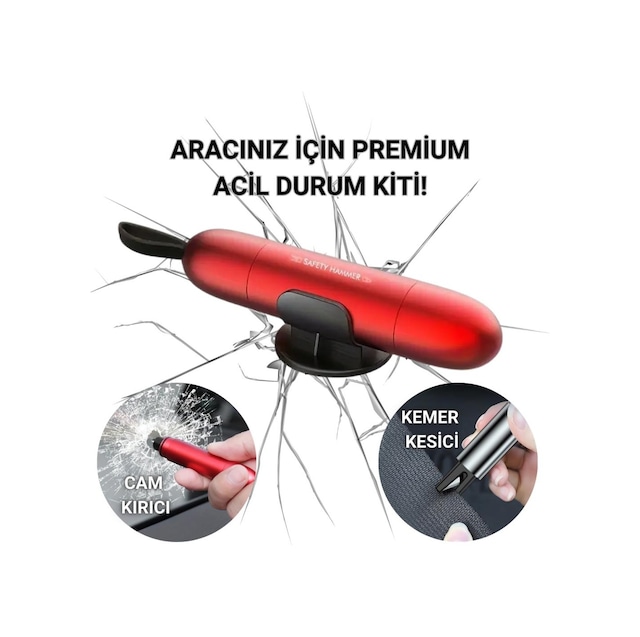 Coofbe Araç Emniyet Kemer Kesici Ve Araç Cam Kırıcı Araç Emniyet Çekici Araç Acil Durum Kiti Sharp Tool Safety Hammer