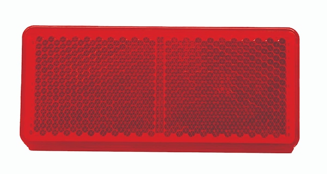 Wolfram 3m Yapışkanlı E - Belgeli Kırmızı Dikdörtgen Reflektör - 10 Adet