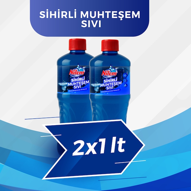 Nilem Sihirli Muhteşem Sıvı Fayans ve Duşakabin Temizleyici 2 x 1 L