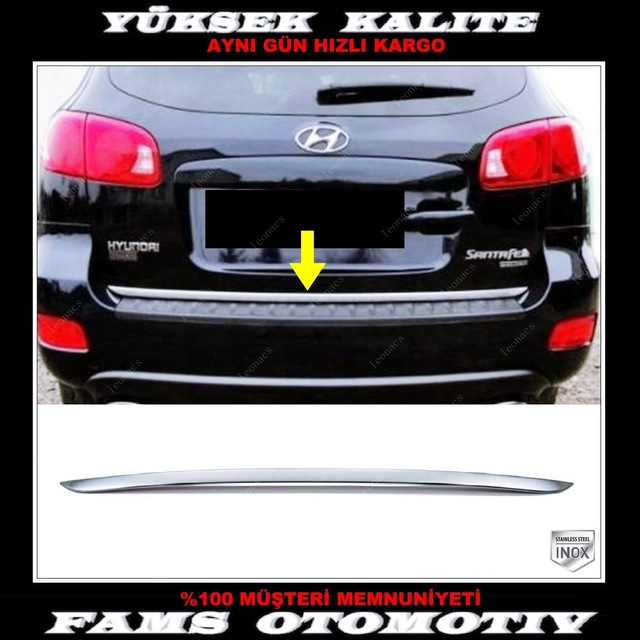 Hyundai Santa Fe Krom Alt Bagaj Çıtası 2006-2012 Arası P. Çelik