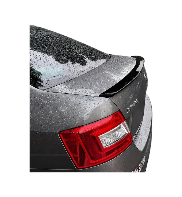 Skoda Octavia 2015-2019 Makyajlı Kasa Uyumlu Bagaj Üstü Boyalı Spoiler Pianoblack İthal Abs Plastik Parlak Siyah
