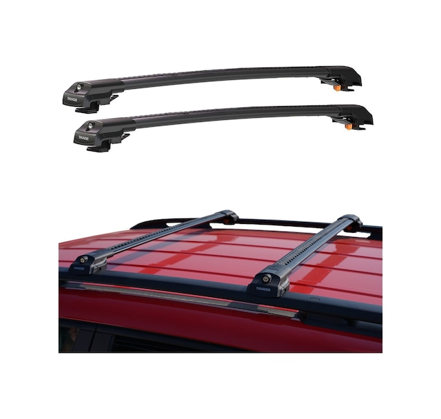 Ford Courier 2014-2024 Thunder Carrier Siyah Kilitli Ara Atkı Cross Bar Taşıyıcı Tavan Barı