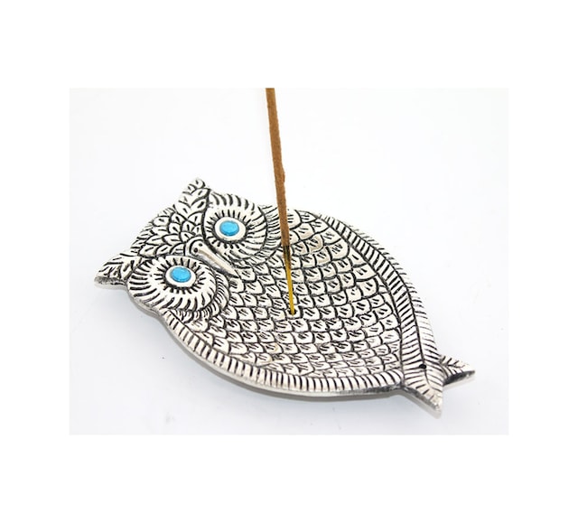 2 Adet Baykuş Tasarımlı Metal Tütsülük Metal Tütsü Tutucu, Incense Burner, Masaüstü Dekoratif Aksesuar, 12.5 Cm