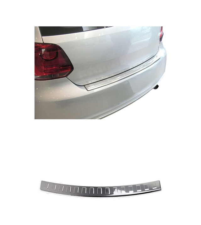 Vw Polo V Hatchback 2009-2017 Uyumlu Krom Arka Tampon Eşiği Paslanmaz Çelik