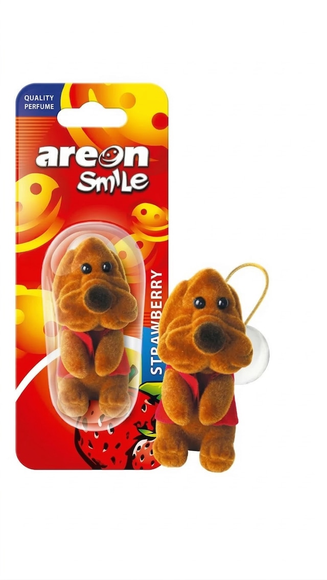 Smile Strawberry Oto Araç Kokusu Köpek Desenli Dekoratif 1 Adet