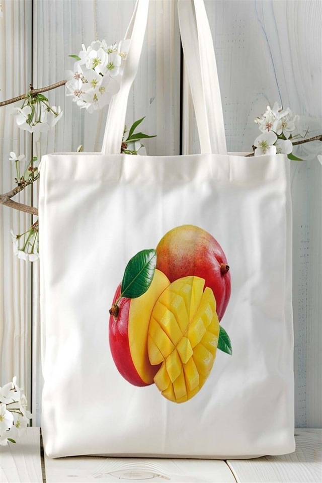 Art Hediye Mango Baskılı Bez Çanta Kişiye Özel Model 1