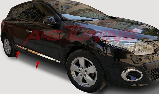 Renault Megane 3 Hb Krom Kapı Çıtası 4prç Paslanmaz Çelik N11.228