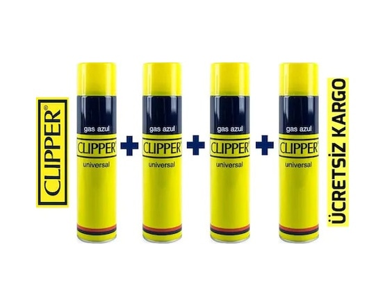 Clipper Gaz Çakmak Gazı 250 Ml x 4 Adet