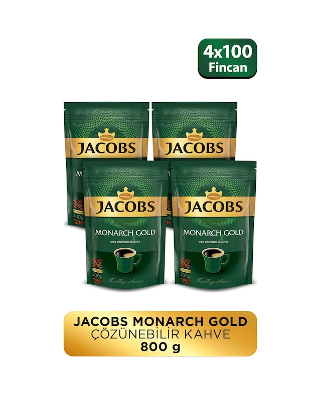 Jacobs Monarch Gold Granül Kahve 4 x 200 G