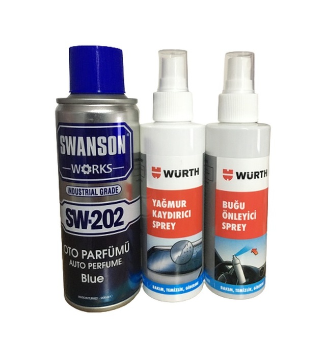 Swanson Works Oto Parfüm 200 Ml Würth Buğu ve Yağmur Sprey 150 Ml