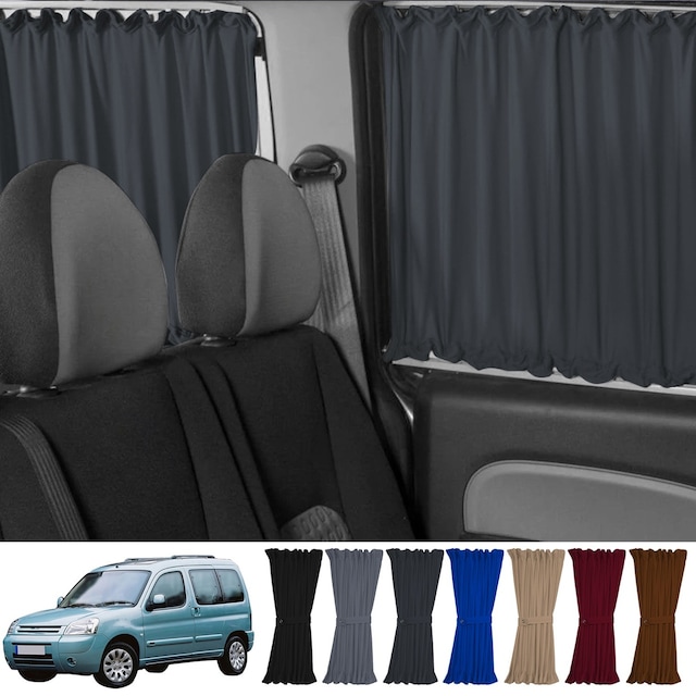 Pandami Citroen Berlingo 1.nesil 1996-2009 Uyumlu Füme Raylı Oto Perde Takımı