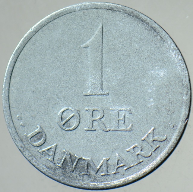 Danimarka 1 Öre 1966 Çinko.