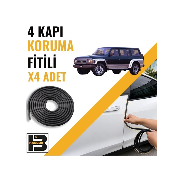 Nissan Patrol 1988-1997 Kapı Koruma Fitili-4 Kapı-siyah-bm2335