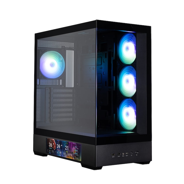 Zalman P40 DS 2 X 1 X 1 X MIKROFON 1 X KULAKLIK FAN Mid Tower ATX 4x120mm Fans ARGB Black USB-C