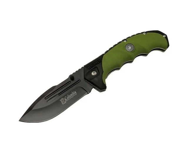 Columbia Fst4008-b Oluklu Siyah Kamp Çakı 22 Cm - Otomatik