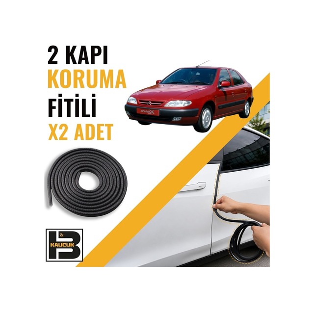 Citroen Xsara 1997-2001 Kapı Koruma Fitili-iki Kapı-siyah-bm1248