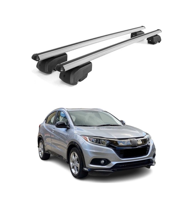 Honda Hr-v 2015-2020 Arası Uyumlu Port Bagaj Taşıyıcı Ara Atkı Alüminyum Gümüş 2 Parça