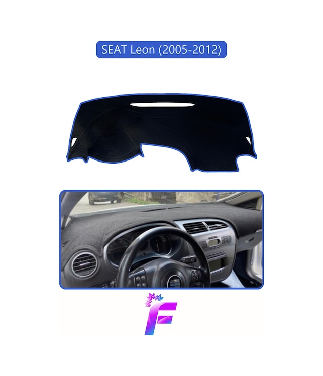 Seat Leon 2005-2012 Uyumlu Torpido Örtüsü Yansıma Önleyici Tam Koruma Hızlı Montaj K23 Torpido Halısı