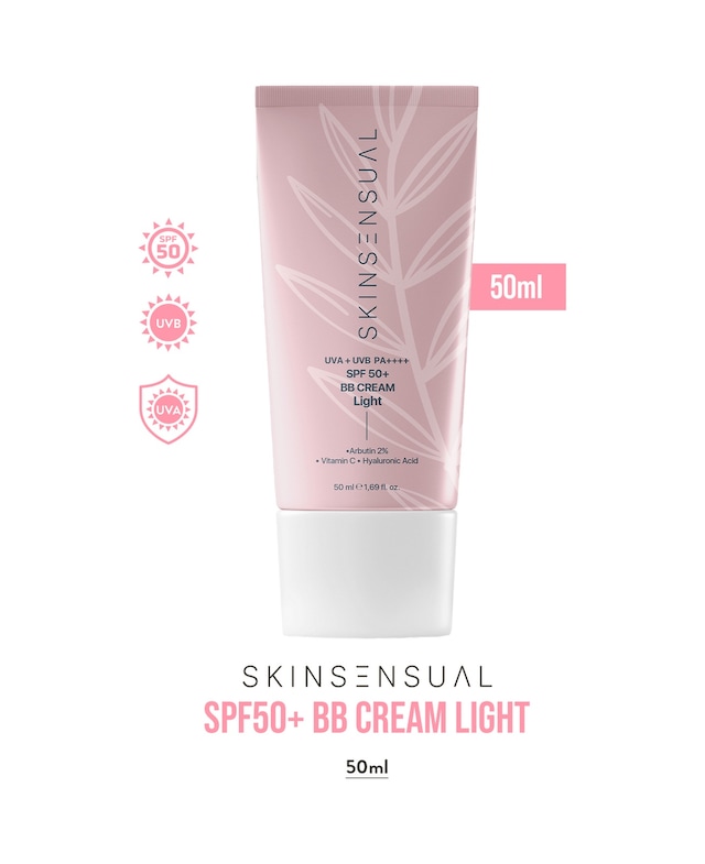 Skin Sensual BB Krem Light 50ml | 50 Spf Uva/Uvb Pa++++ | Leke Oluşumunu Önlemeye Yardımcı, Aydınlık ve Canlılık