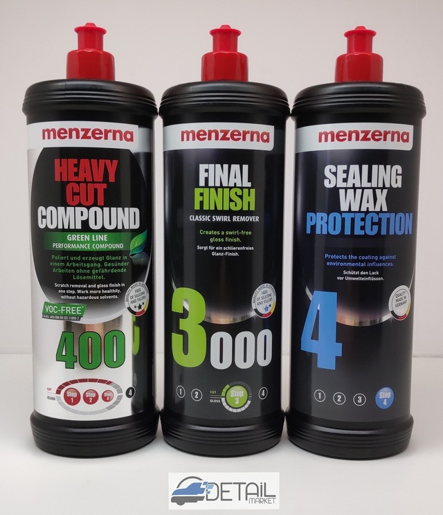 Menzerna Yeşil 400 3000 Sealingwax Pasta Hare Boya Koruma Set 1lt