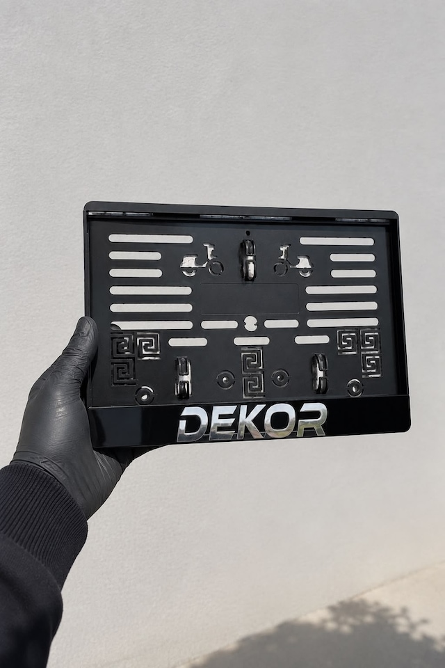 Dekor Krom Yazılı Motor Plakalık G008