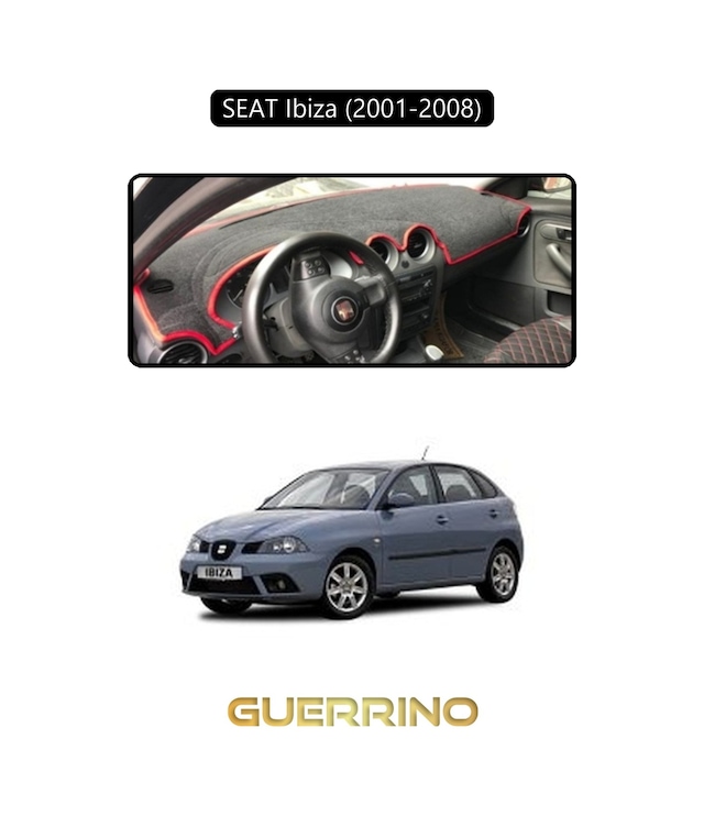 Seat Ibiza 2001-2008 Torpido Koruma Halısı Siyah Kenar