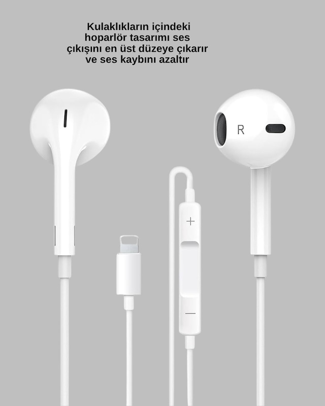 İphone 14 Ve Altındaki Modellerle Uyumlu Kablolu Kulaklık - Lisinya