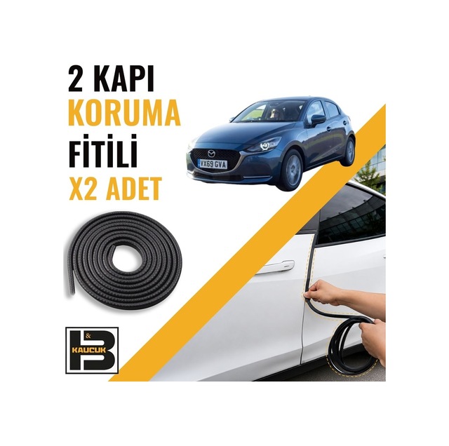Mazda 2 2020 Ve Sonrası Kapı Koruma Fitili-iki Kapı-siyah-bm1194