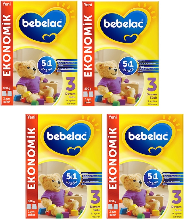 Bebelac 3 Devam Sütü 800 G 4 Adet
