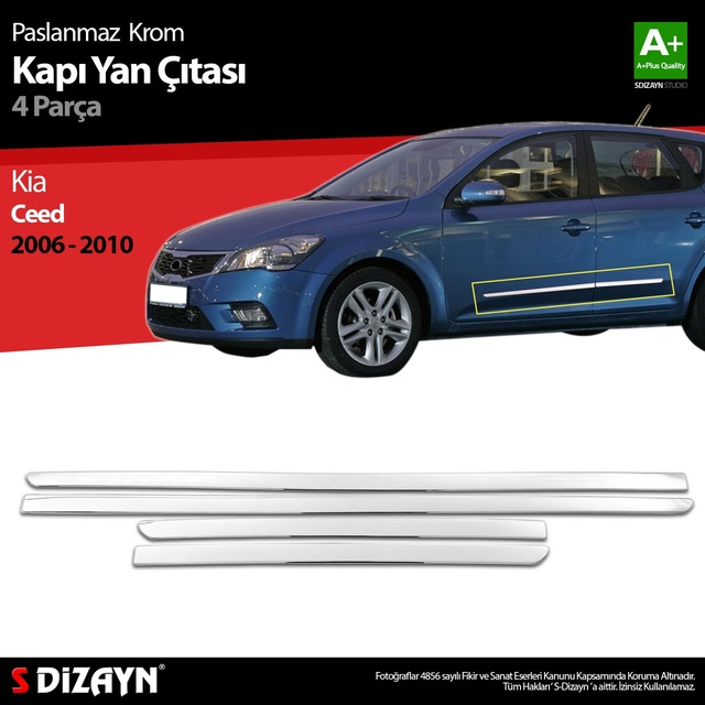 S-Dizayn Kia Ceed Krom Kapı Yan Çıtası 2006-2010