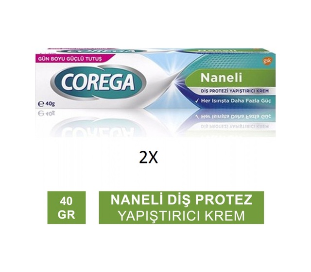 Diş Protezi Yapıştırıcı Krem Naneli 40gr 2 Adet