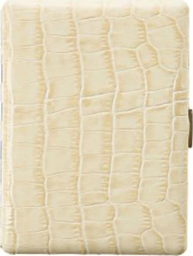 Pearl Japan Cosmos Deri Uzun Sigara Tabakası Croco Beyaz 9lu