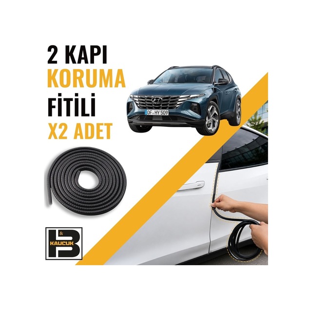 Hyundai Tucson 2021-2025 Kapı Koruma Fitili-iki Kapı-siyah-bm0972