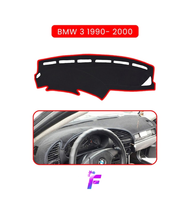 Bmw E36 1990-2000 Uyumlu Ön Göğüs Örtüsü Yansıma Önleyici Kolay Montaj Oto Aksesuar Ta3 Torpido Halısı