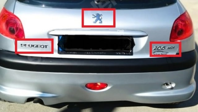 Peugeot 206 Yazı Ve Arma Seti Tam Takım