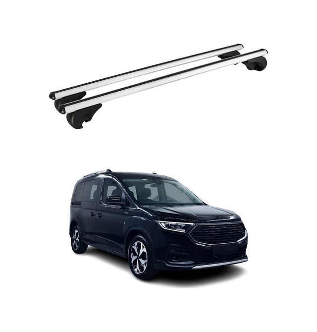 Ford Tourneo Connect Iıı 2021-2027 Arası Uyumlu Port Bagaj Taşıyıcı Ara Atkı Alüminyum Gümüş 2 Parça
