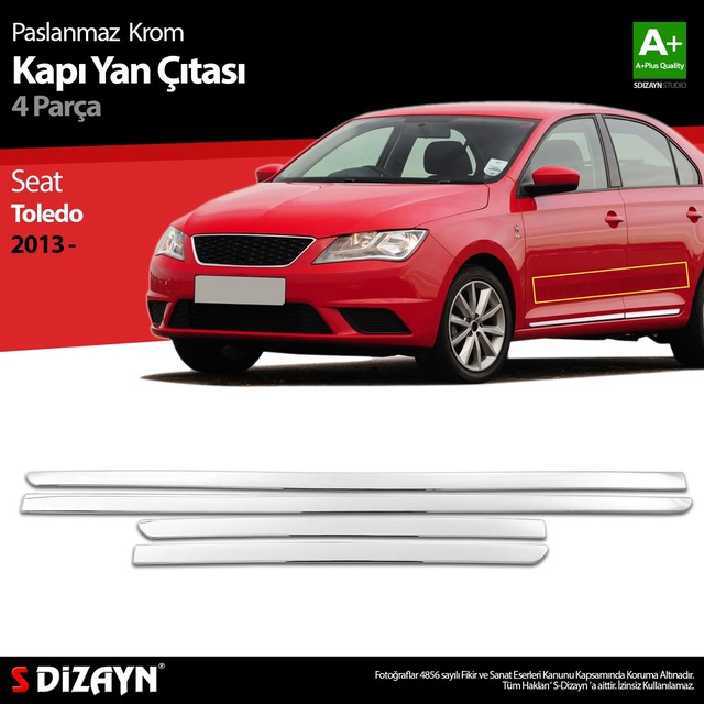 S-dizayn Seat Toledo Krom Kapı Yan Çıtası 2013-2019
