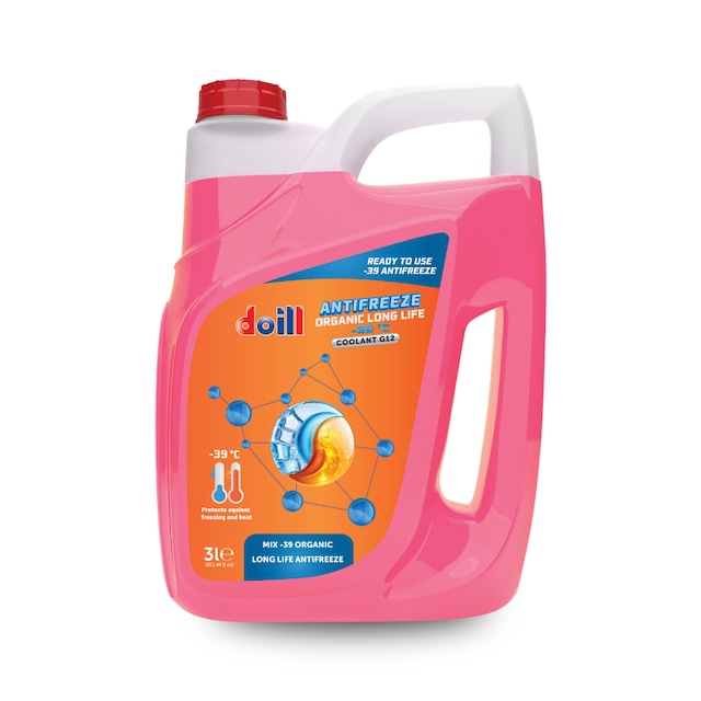 Doill -39 / -40 Derece Hazır Karışım 3 Litre Organik Kırmızı Antifriz - G12
