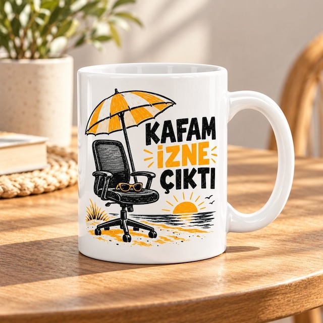Kafa Tatili Tasarımlı Porselen Kupa - Model 718